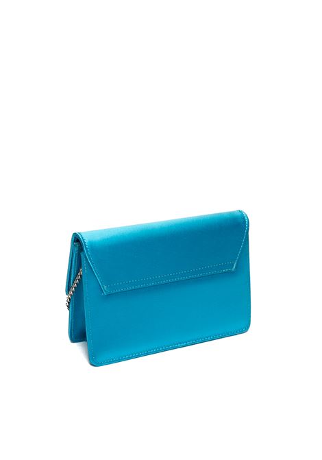 Pochette raso azzurro RUSSO G | BAG02RASO-AZZURRO